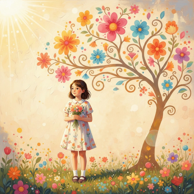 Tranh vẽ cô gái bên hoa dành cho luyện vẽ