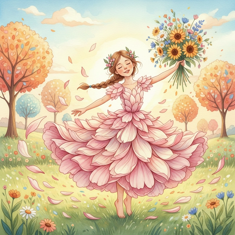 Tranh vẽ cô gái cùng hoa mang tính nghệ thuật