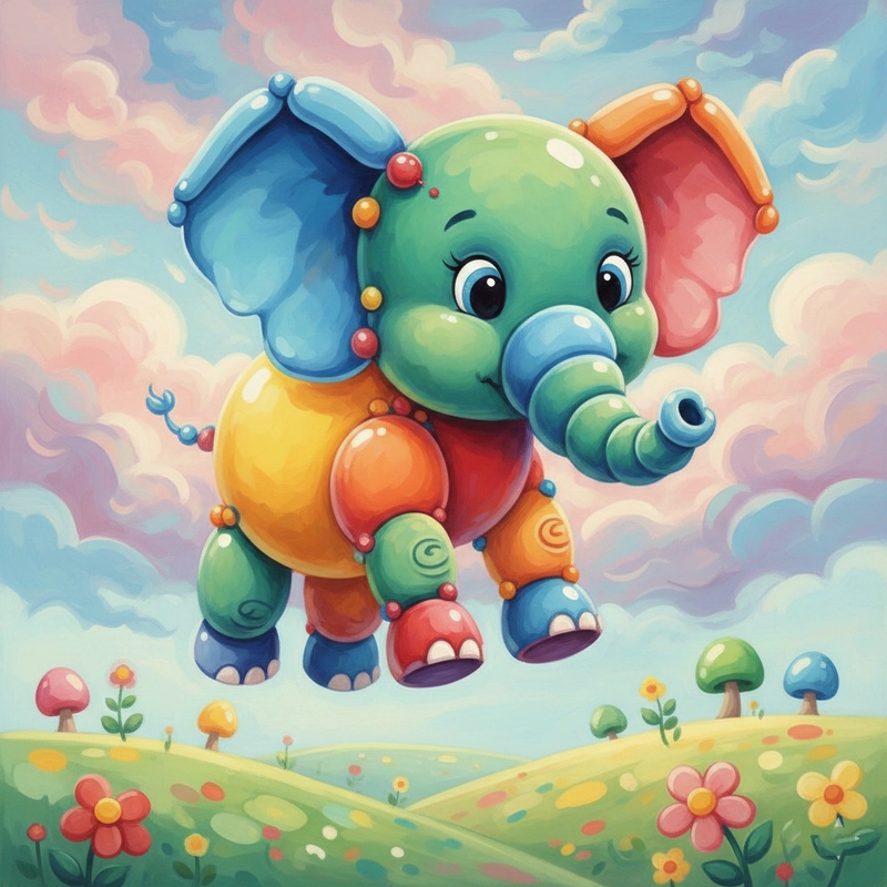 Tranh vẽ con vật ngộ nghĩnh nhiều màu