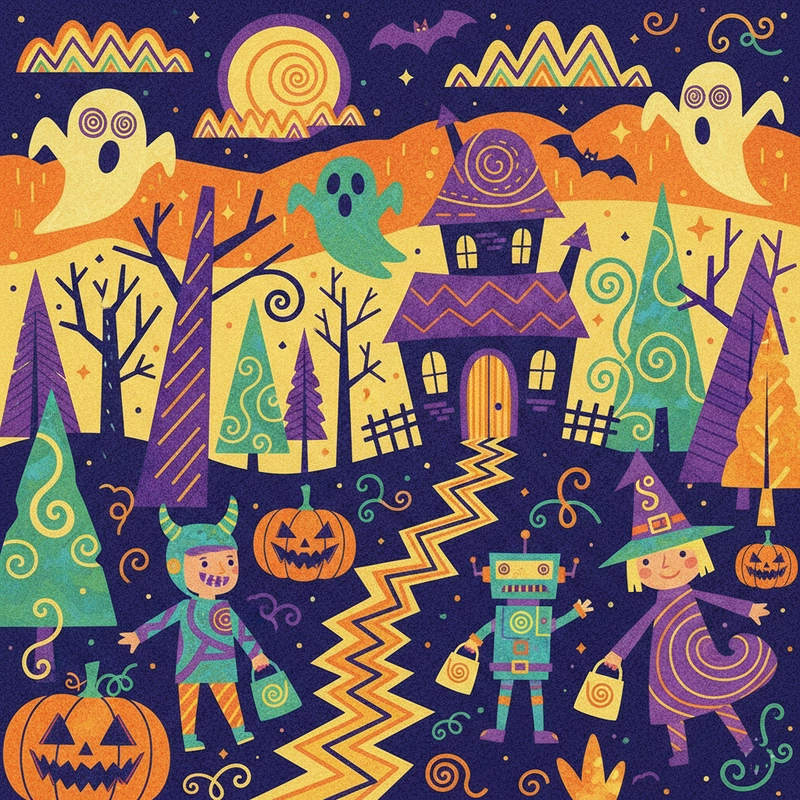 Tranh vẽ đề tài lễ hội Halloween lớp 9