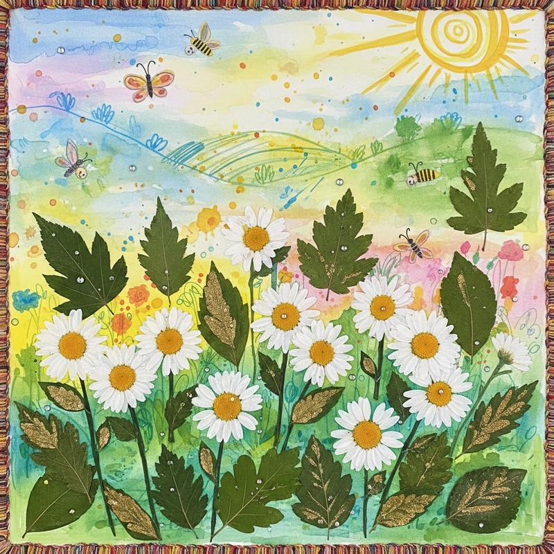 Tranh vẽ hoa cúc họa mi