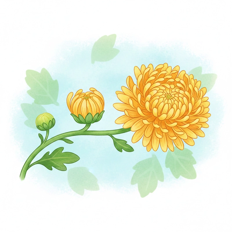 Tranh vẽ hoa cúc vàng