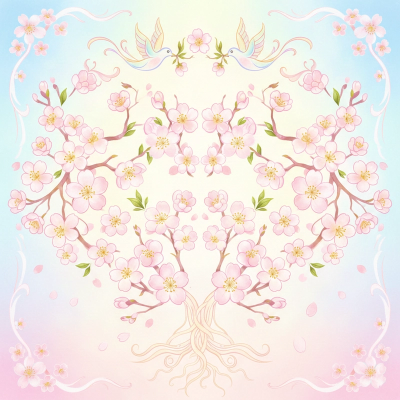 Tranh vẽ hoa đào đẹp nghệ thuật