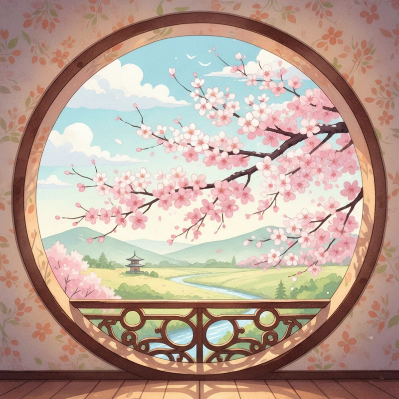 Tranh vẽ hoa đào đơn giản