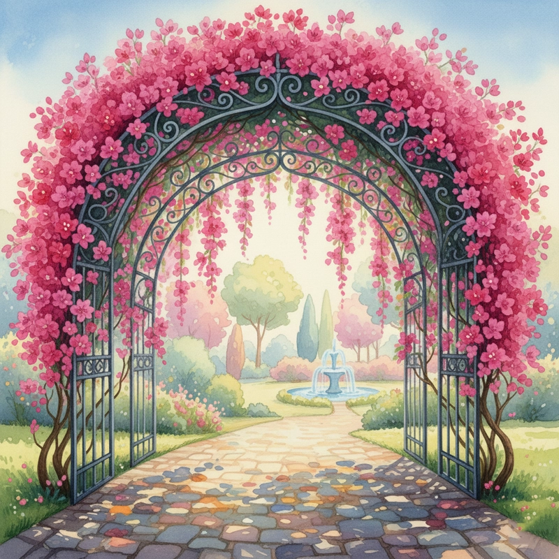 Tranh vẽ hoa giấy mềm mại