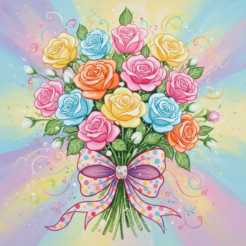 Tranh vẽ hoa hồng cho người mới học