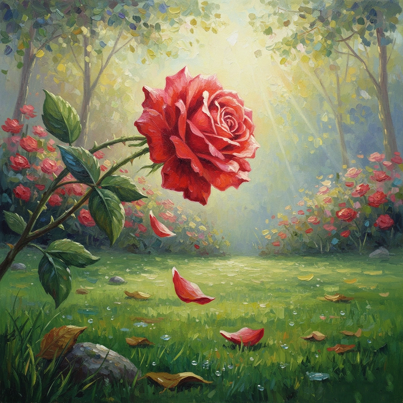 Tranh vẽ hoa hồng dễ vẽ