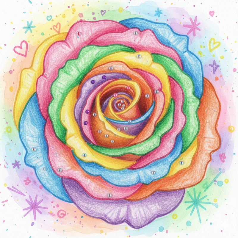 Tranh vẽ hoa hồng đẹp