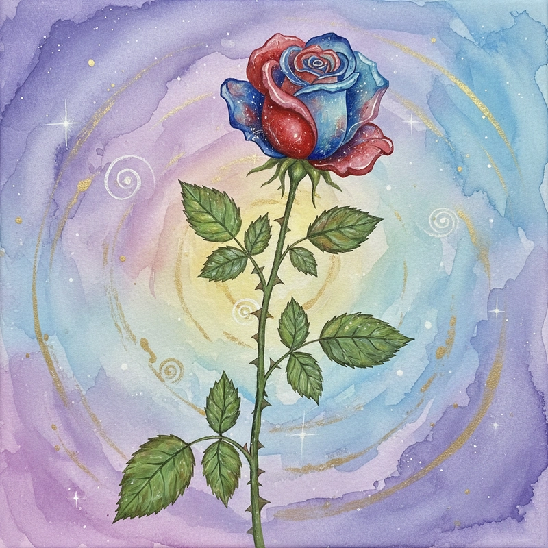 Tranh vẽ hoa hồng phong cách lãng mạn