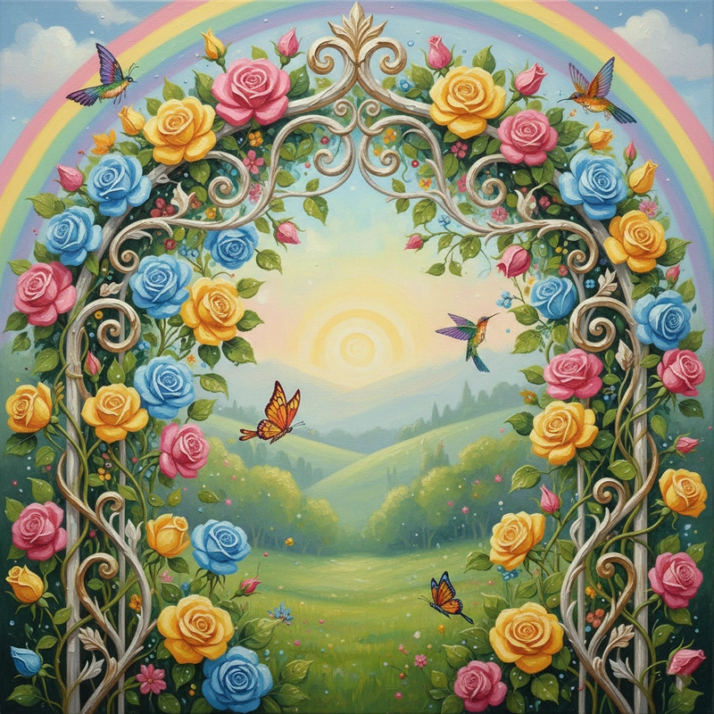 Tranh vẽ hoa hồng tinh tế