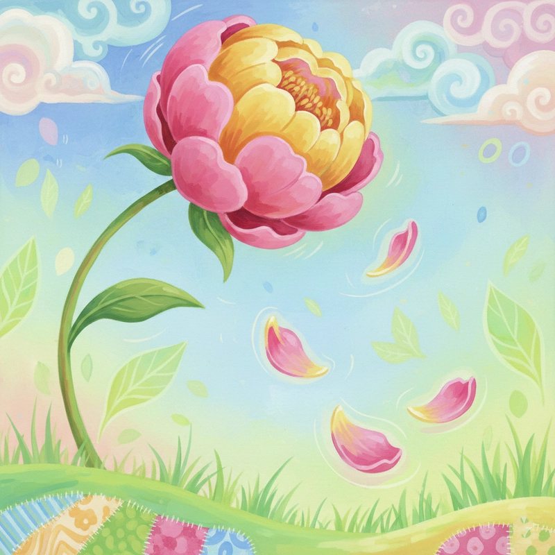 Tranh vẽ hoa mẫu đơn trang nhã