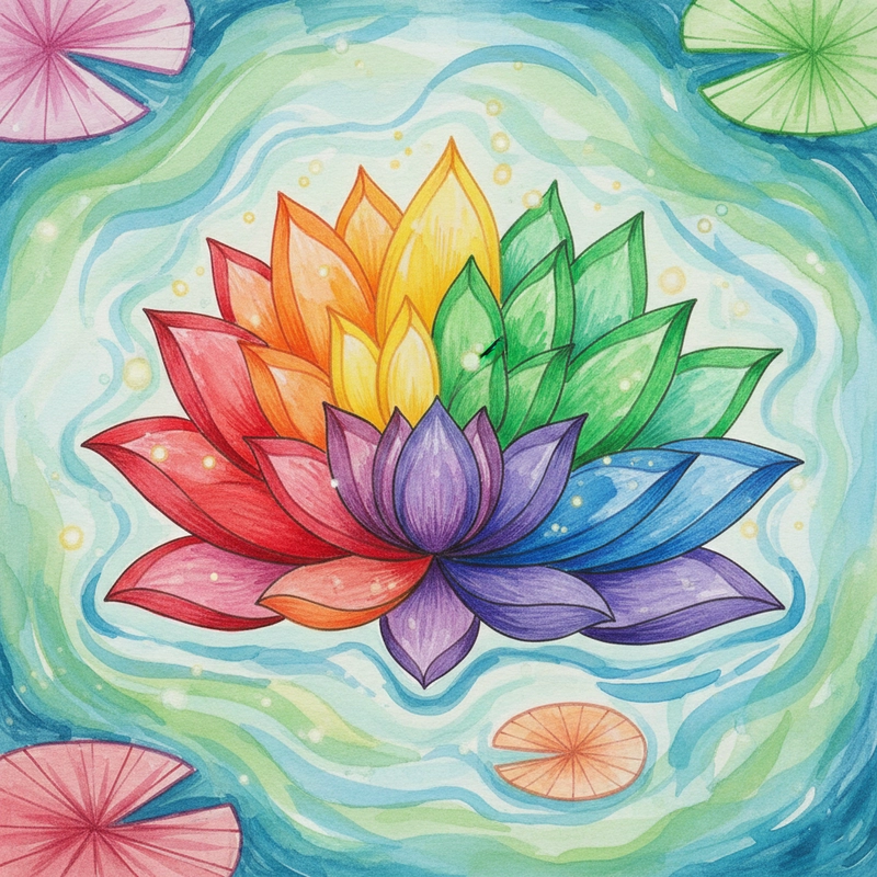 Tranh vẽ hoa sen mang nét Á Đông