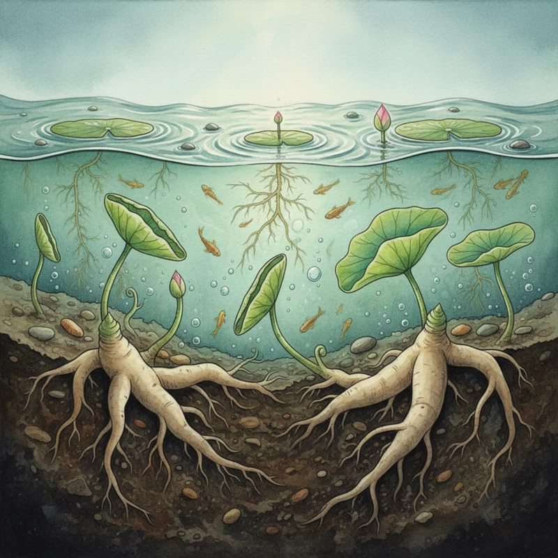 Tranh vẽ hoa sen phong cách nhẹ nhàng