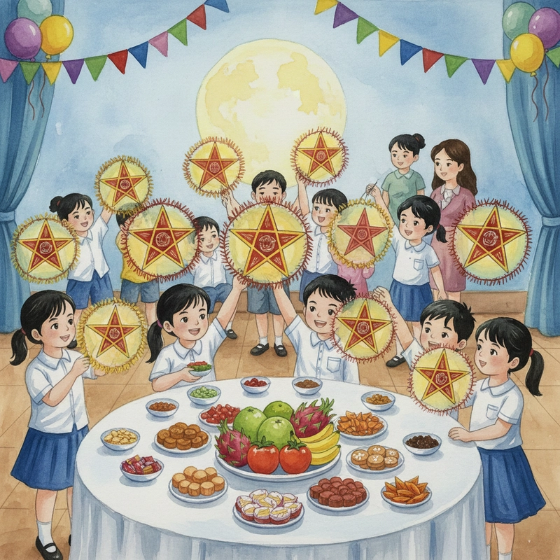 Tranh vẽ hoạt động ở trường mang tính giáo dục