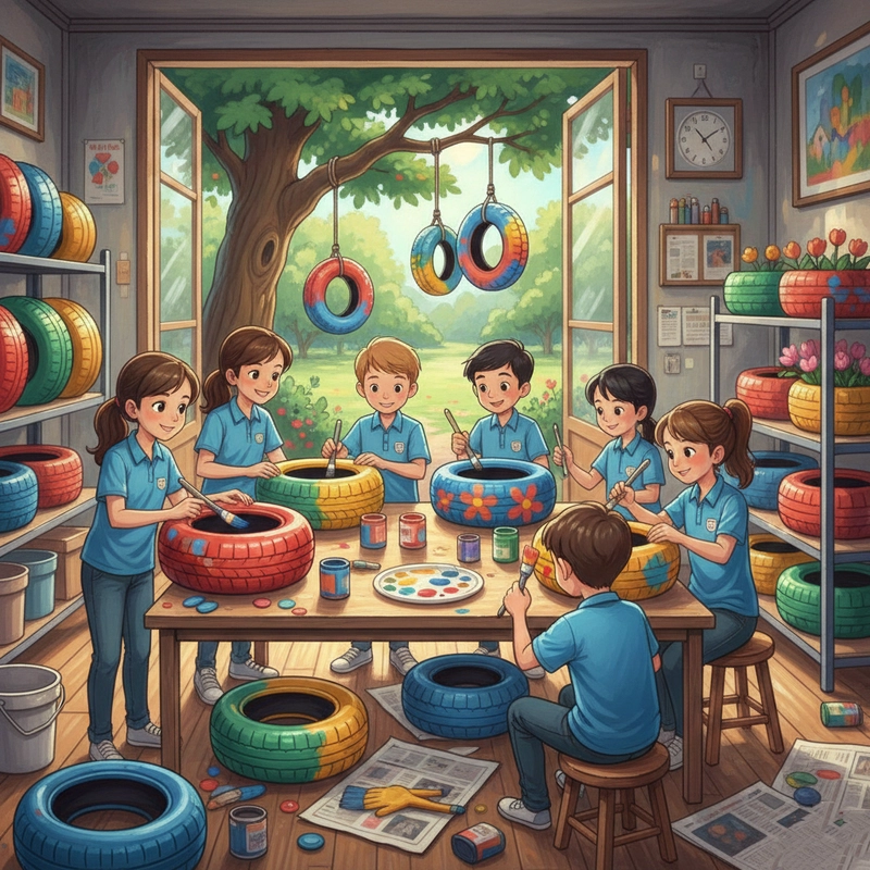 Tranh vẽ hoạt động vì cộng đồng phù hợp bài học