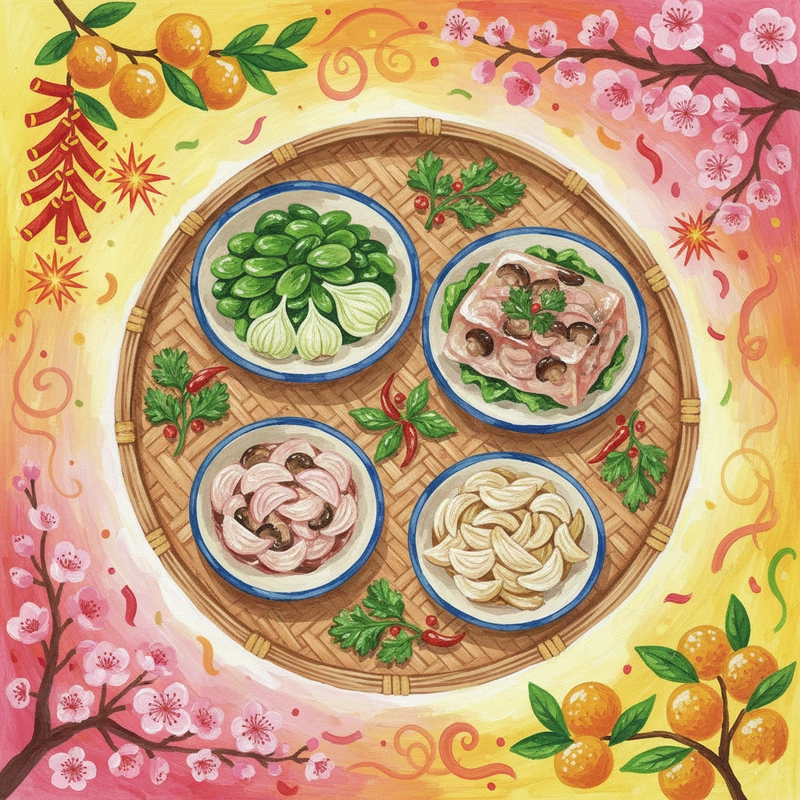 Tranh vẽ ngày Tết đơn giản hướng dẫn nhanh.