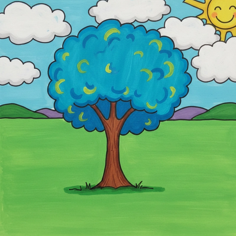 Tranh vẽ phong cảnh lớp 5 vui nhộn