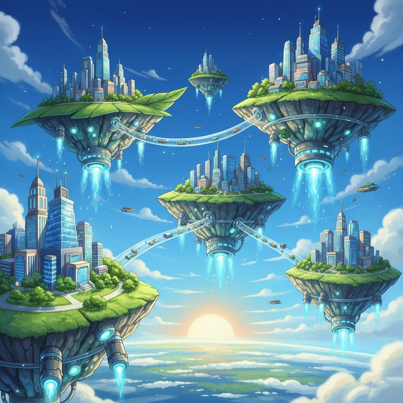 Tranh vẽ thành phố trong tương lai sáng tạo
