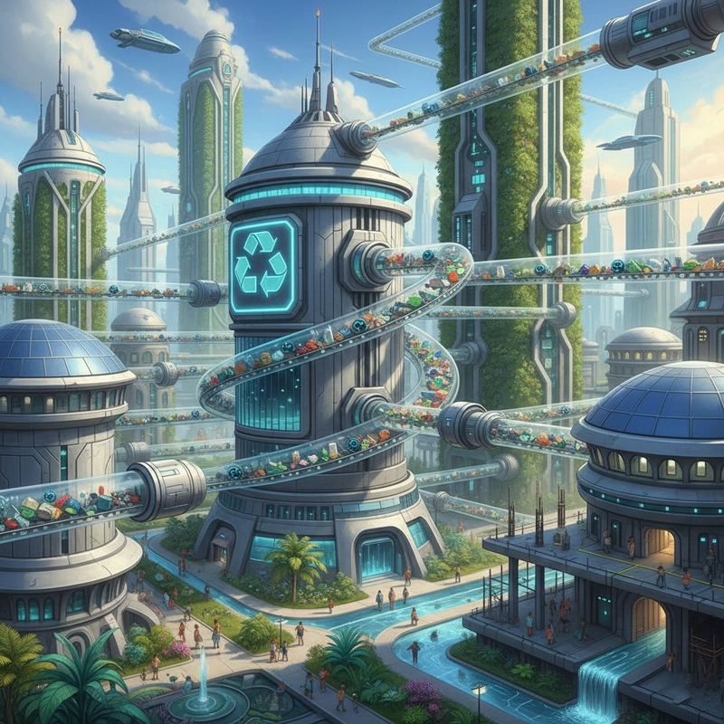 Tranh vẽ thành phố xanh tương lai dễ nhìn