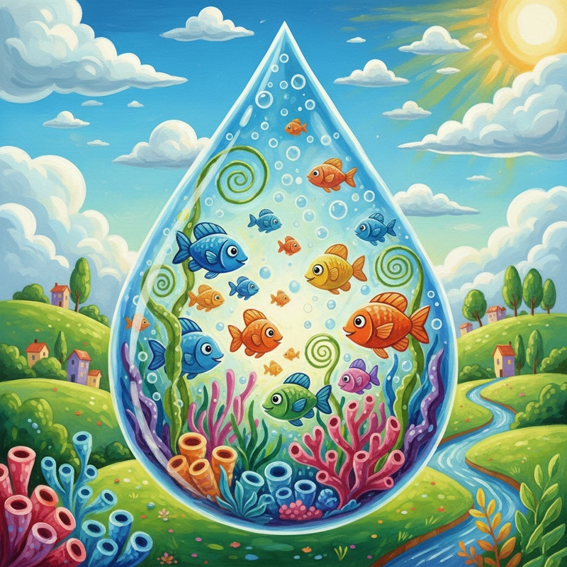 Tranh vẽ tiết kiệm điện nước đơn giản