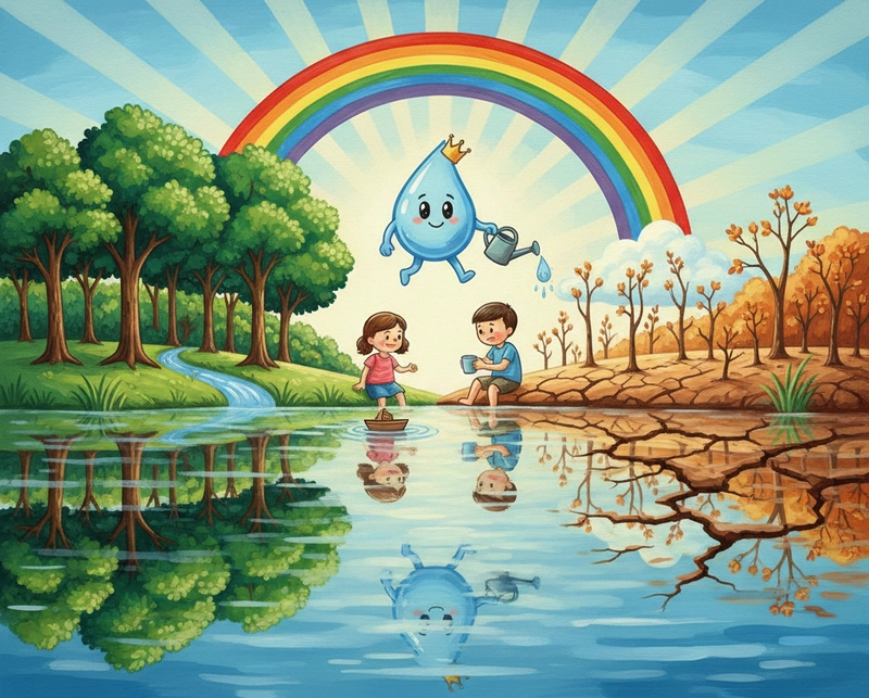 Tranh vẽ tiết kiệm nước mang tính giáo dục