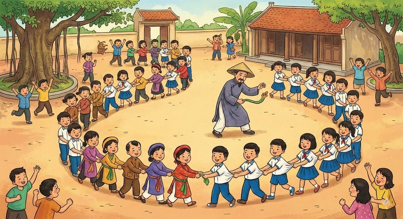 Tranh vẽ trò rồng rắn lên mây