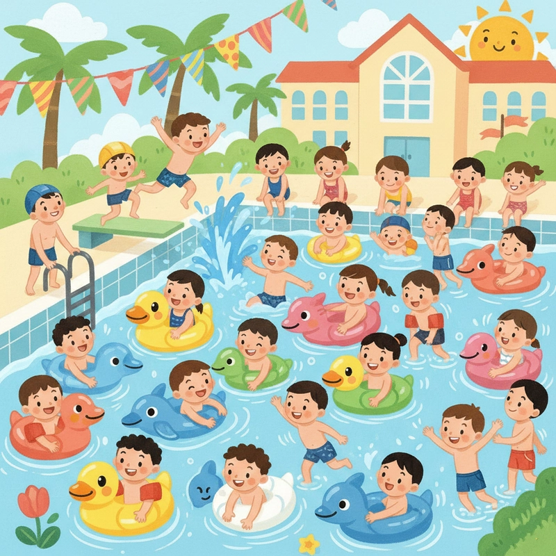 Tranh vẽ trường tiểu học cho học sinh