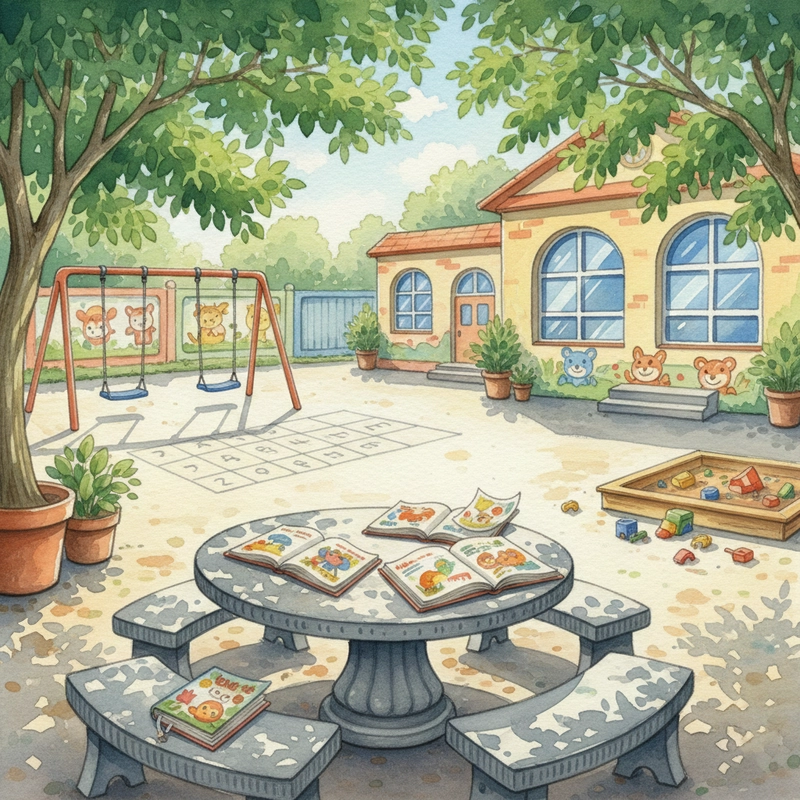 Tranh vẽ trường tiểu học đẹp nhất đơn giản