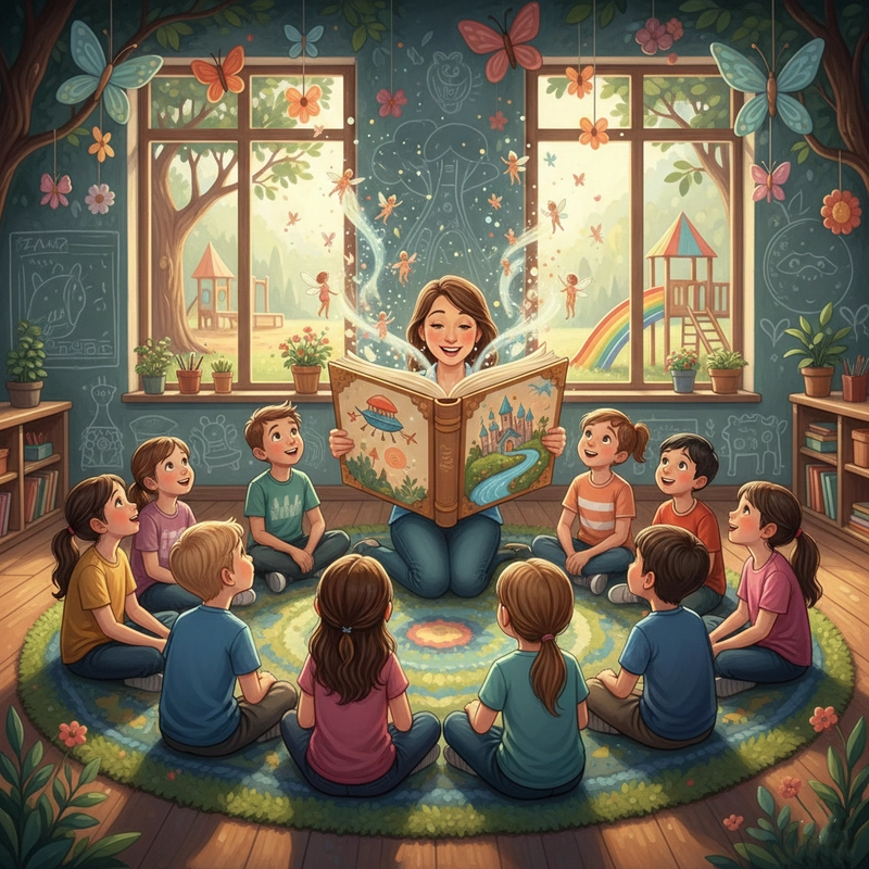 Tranh vẽ trường tiểu học phong cách 3d