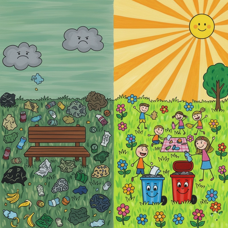 Tranh vẽ ứng xử văn minh trong đời sống