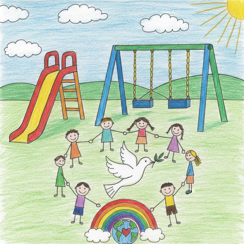 Tranh vẽ về hòa bình thế giới mang thông điệp tốt