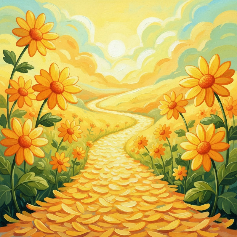 Tranh vẽ vườn hoa cúc