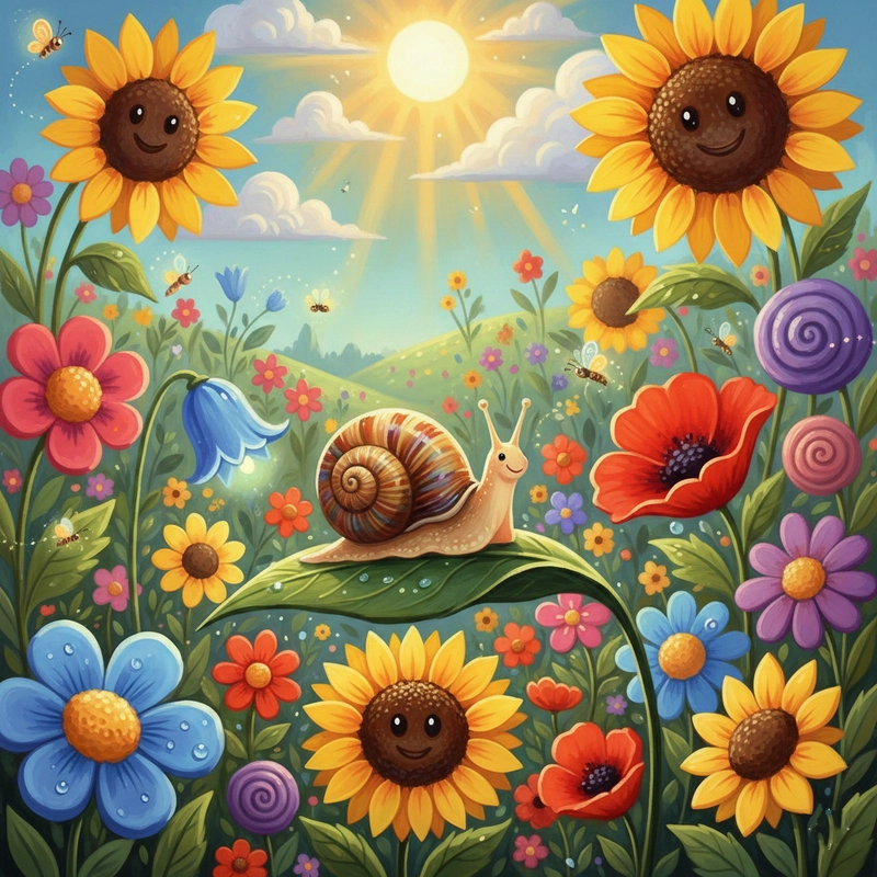 Tranh vẽ vườn hoa đẹp