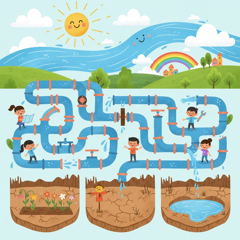 Tranh vẽ ý thức tiết kiệm nước