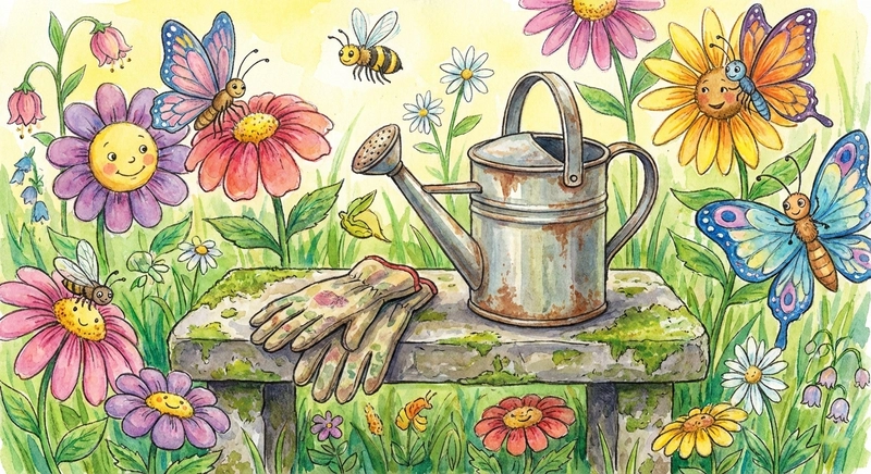 Tranh vườn hoa cho luyện vẽ