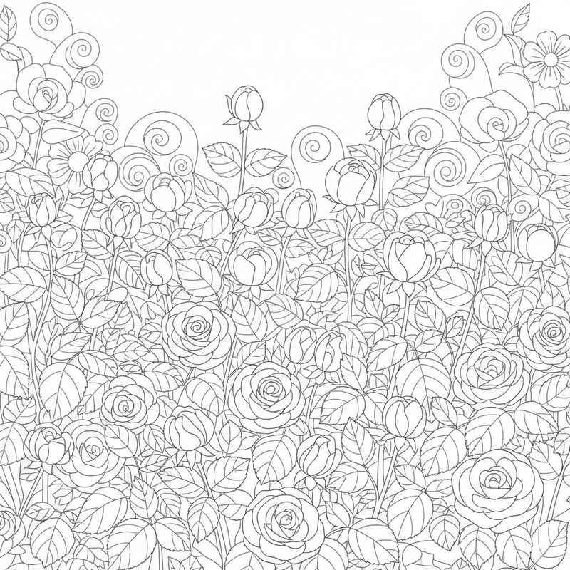 Tranh vườn hoa nhẹ nhàng giúp bé thư giãn