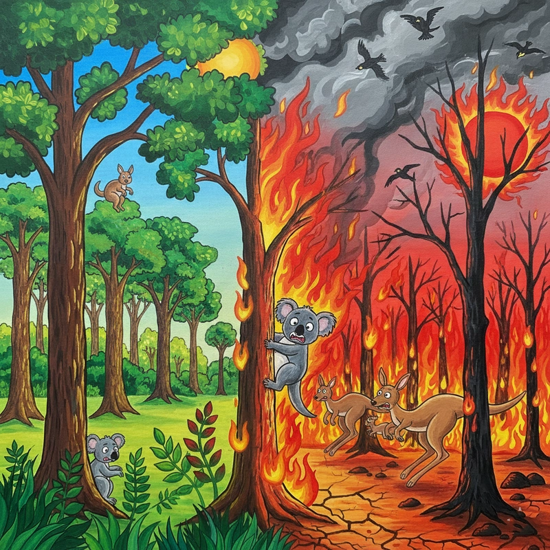 Vẽ chủ đề hiệu ứng nhà kính trực quan.