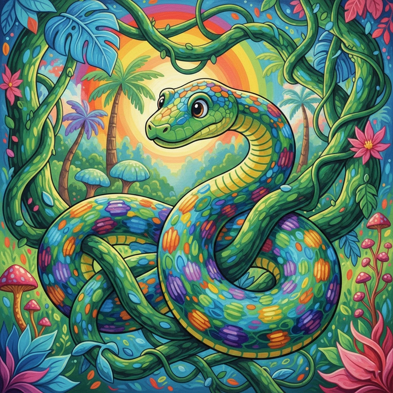 Vẽ động vật hoang dã phong cảnh.