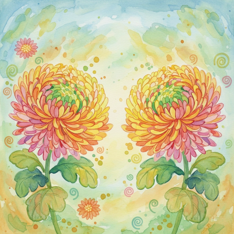 Vẽ hoa cúc đại đoá cảm xúc