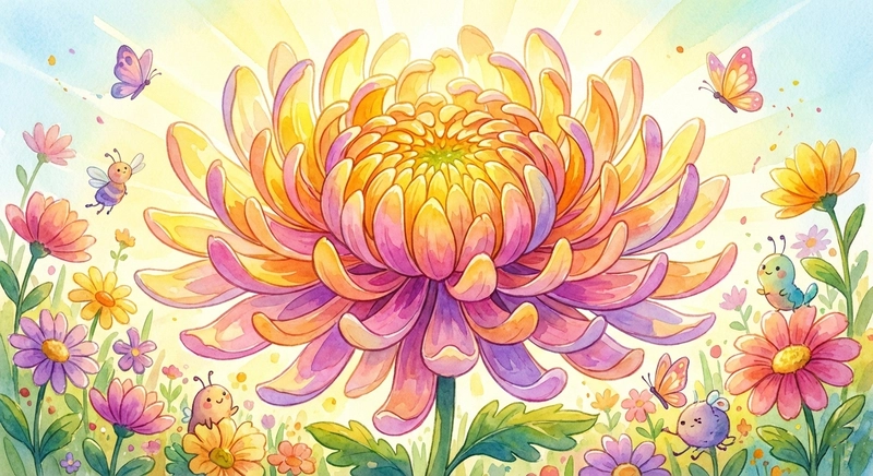 Vẽ hoa cúc đại đoá sáng tạo