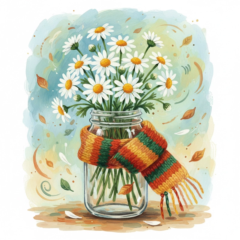 Vẽ hoa cúc họa mi phong cách hội họa