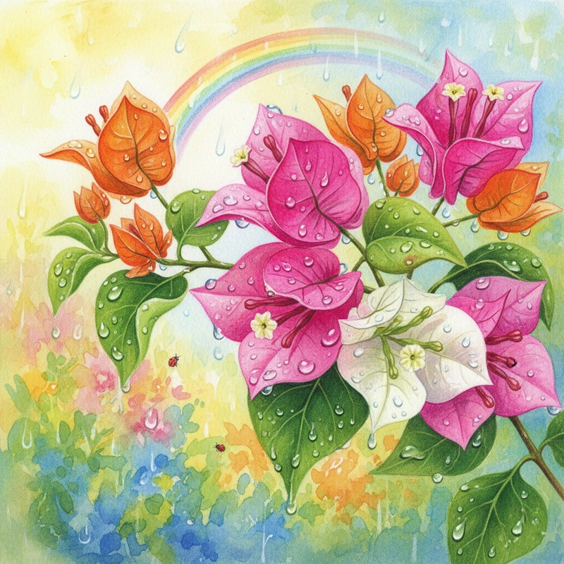 Vẽ hoa giấy phong cách tối giản