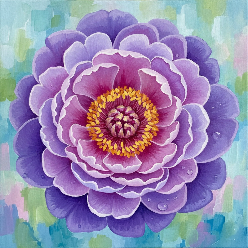 Vẽ hoa mẫu đơn phong cách cổ điển