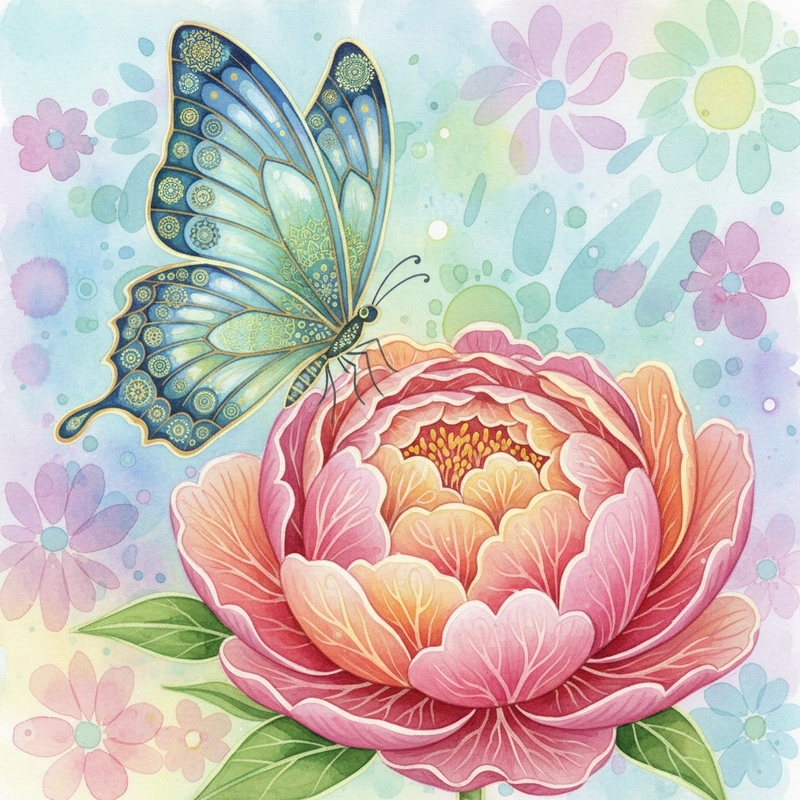 Vẽ hoa mẫu đơn truyền thống