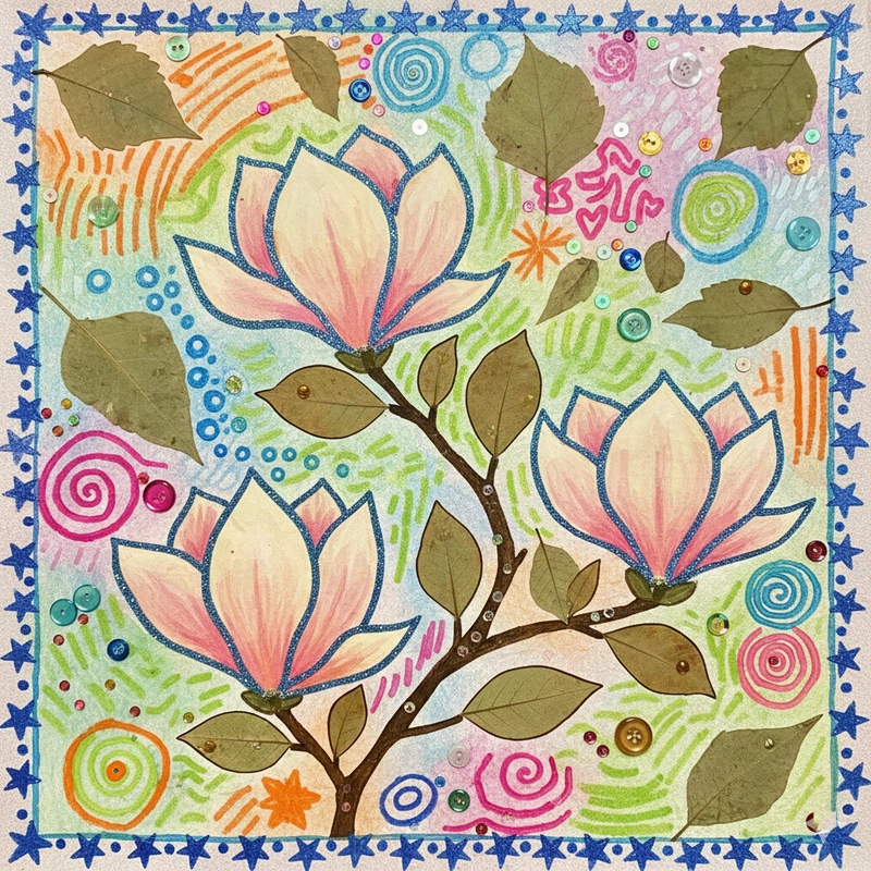 Vẽ hoa mộc lan cho người yêu vẽ