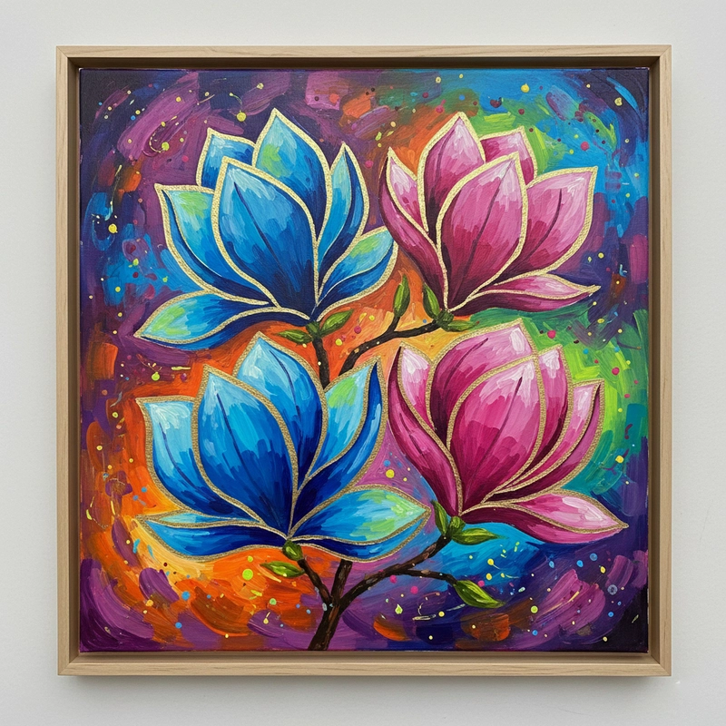 Vẽ hoa mộc lan tinh tế