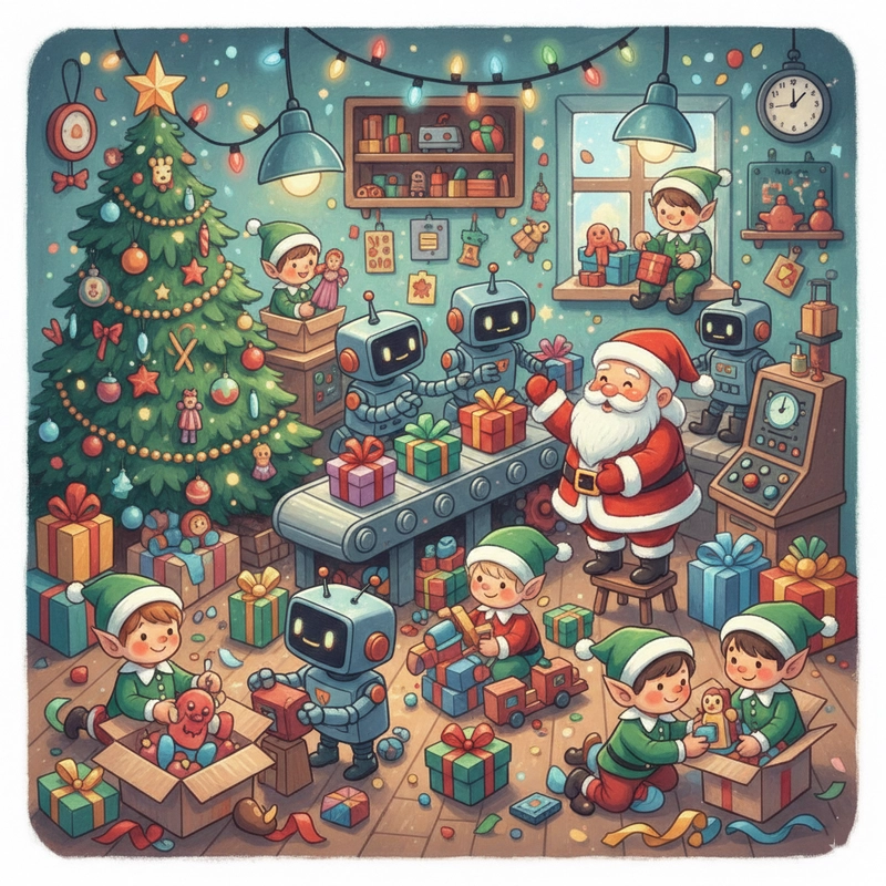 Vẽ tranh Noel đẹp nhất với màu sắc tươi sáng