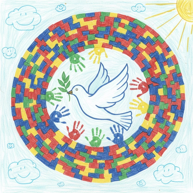 Vẽ tranh bảo vệ hòa bình giàu cảm xúc