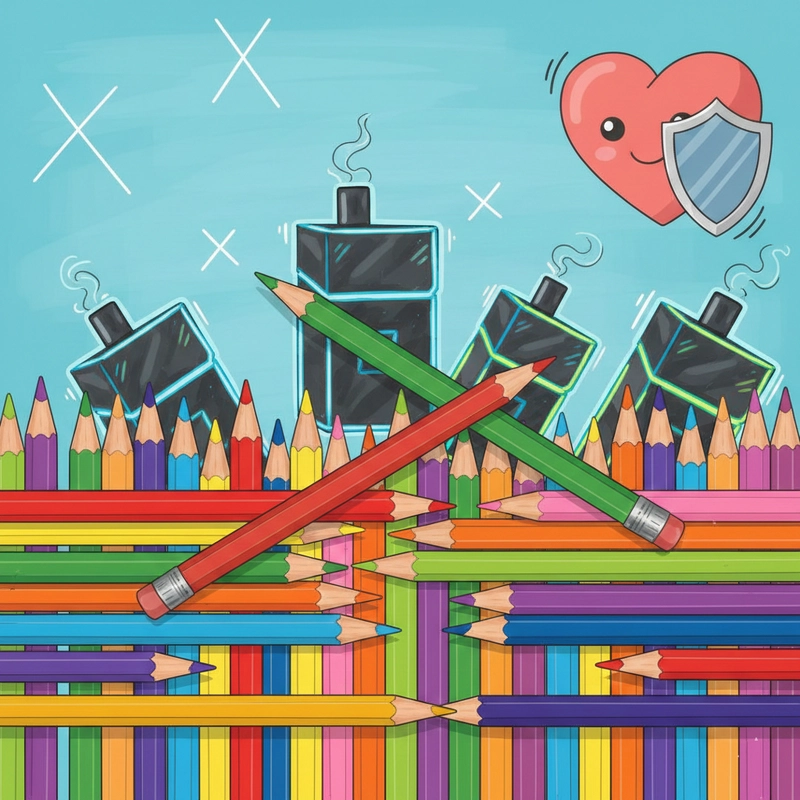 Vẽ tranh cấm hút thuốc lá điện tử dễ nhận biết