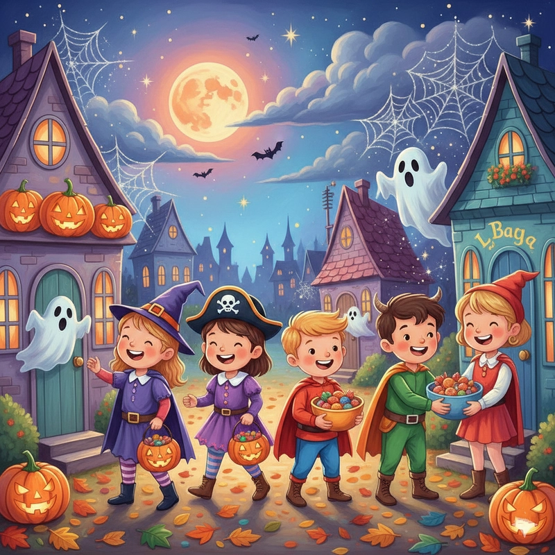 Vẽ tranh chủ đề Halloween cho lớp học